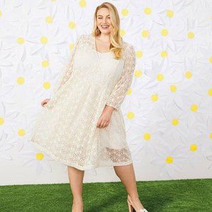 Magic in the Air Floral Lace Wrap Dress